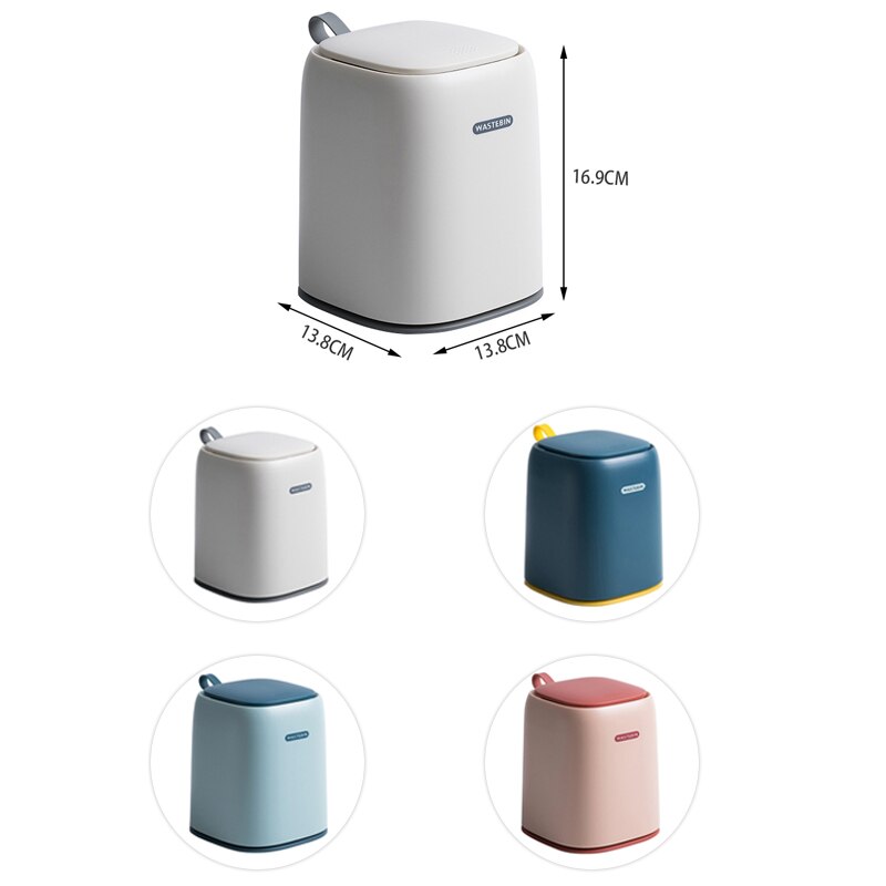 Desktop Prullenbak Thuis Tafel Diversen Afval Bin Met Deksel Woonkamer Bureau Vuilnisbak Vuilnisbak Vuilnis Opslag Emmer