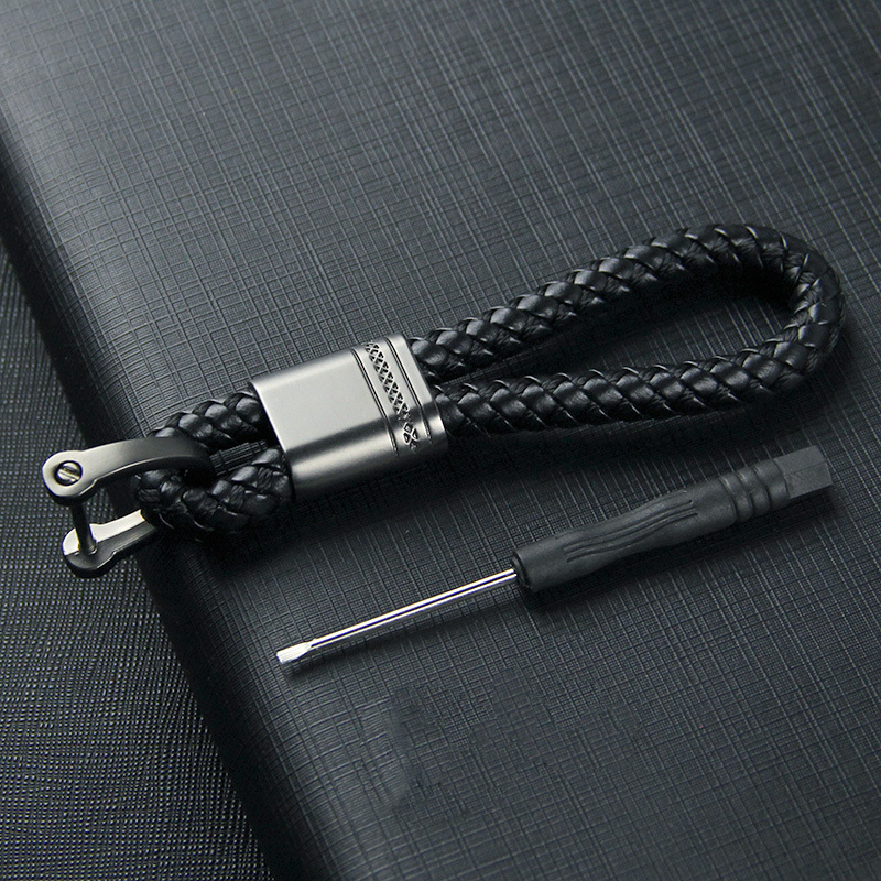 Handgewebter Schlüsselanhänger aus Leder, Auto-Schlüsselanhänger, für Männer und Frauen, Seil, Schlüsselanhänger, Taille, Schlüsselanhänger, Charme, Schlüsselhalter, , Schmuck