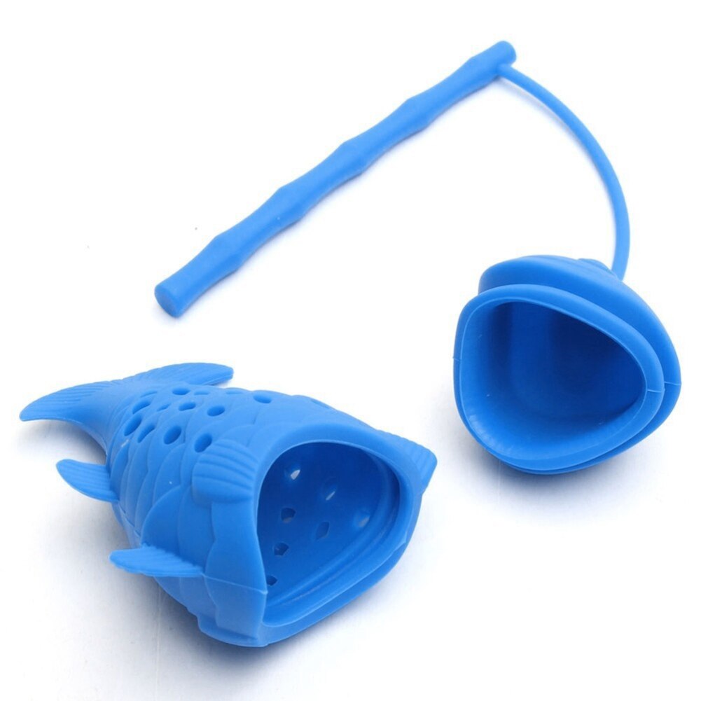 Fisk silikon infuser teblad sil filter diffuser köksredskap