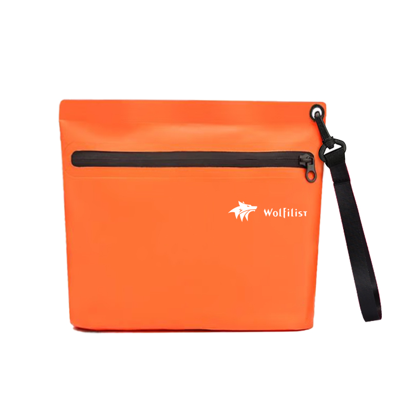 Wasserdichte tragetaschen, multifunktionale pvc-draussen-handtaschen, spritzwassergeschützte, reißfeste und leicht zu reinigende trockenbeutel: Orange