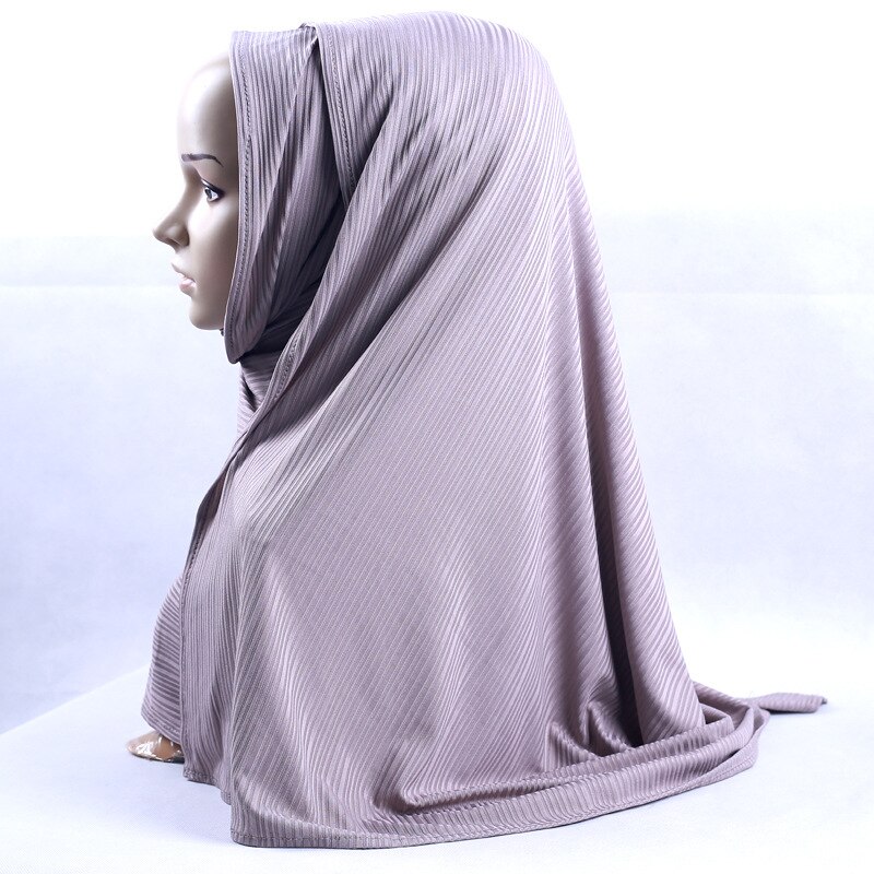LINLING turquie femmes en mousseline de soie solide écharpe musulmane dames châles et enveloppes doux femme Hijab étoles tête sous-écharpes N488: C6