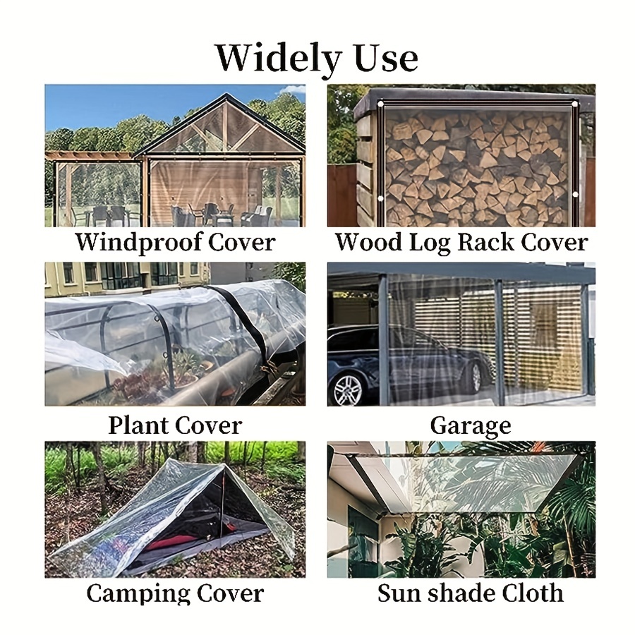 Transparant waterdicht zeildoek Zonneschermdoek Tuin Regendicht Helder Poly Tarp Kassen Plant Cover Isolatie Schuurdoek