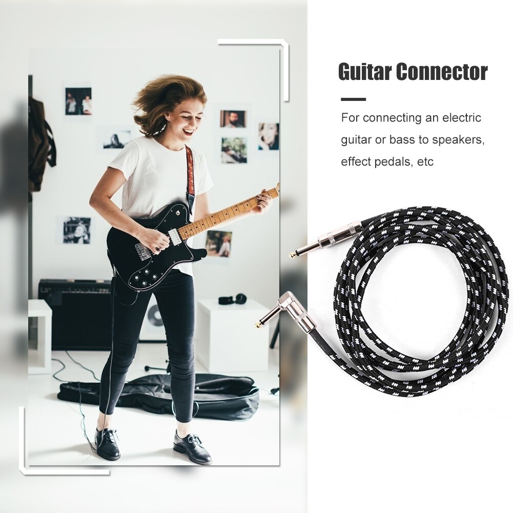 0.5/1M Gitaar Kabel Audio Usb Link Interface Adapter 6.35Mm Elektrische Gitaar Audio Kabel Voor Muziek Opname spelers