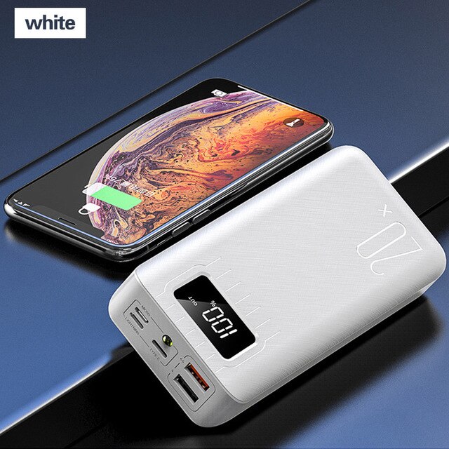 Chargeur portatif Original de la batterie 20000mAh de puissance de Xiaomi pour l'iphone Xiaomi Support externe de batterie double USB QC 3.0 Powerbank 20000: biviw power bank 2CW