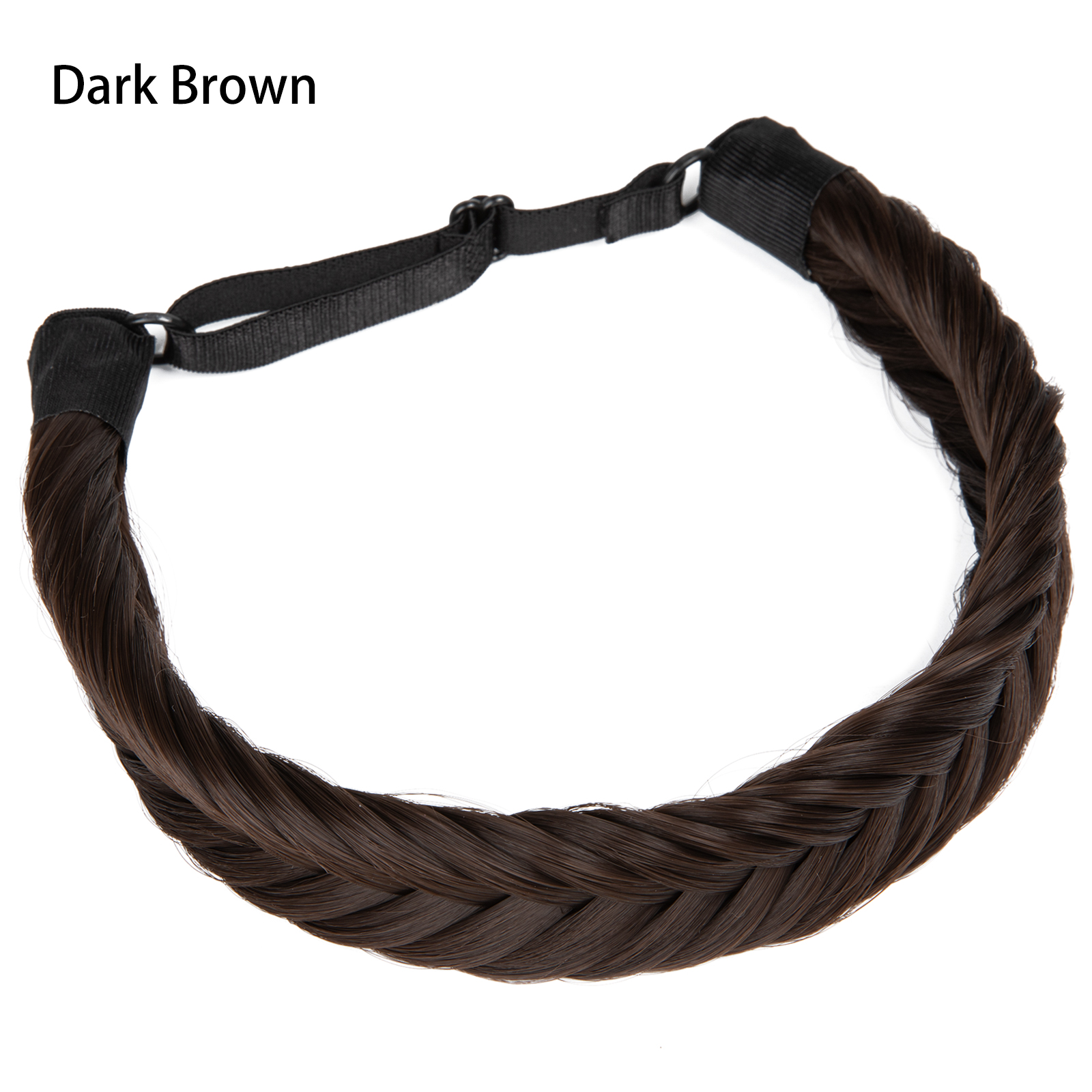 SARLA-Diadema sintética con trenzas de cola de pez para mujer, pelo con cinturón ajustable, diadema trenzada, estilo bohemio, postizos de peinado