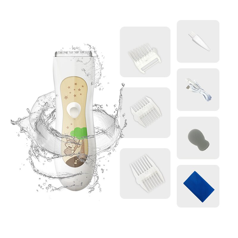 Maszynka robić strzyżenia włosów dla dzieci niemowlę elektryczna maszynka robić strzyżenia włosów cicha golarka akumulatorowa USB cięcie strzyżenie dziecka dla dziecka maszynka robić włosów