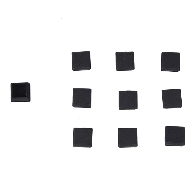 10 Pcs Black Plastic Square Tube Inserts End Blanking Cap 25mm x 25mm