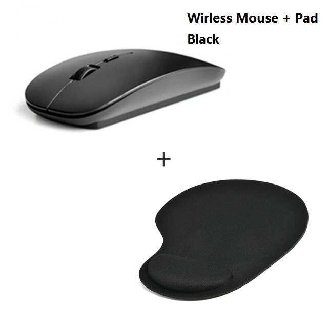 Ultra Slim 1600 DPI USB Optische Draadloze Muis 2.4G Ontvanger Office Thuisgebruik Muis voor Apple Mac PC laptop Muizen: Mice with Mouse Pad