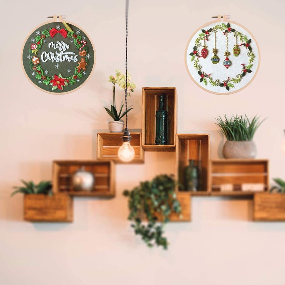 Diy świąteczne hafty dla początkujących dorosłych wzory robić haftu zestawy startowe z tamborek