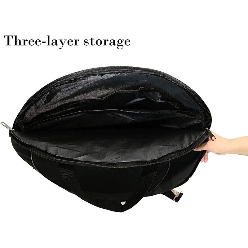 22 Inch Cimbaal Gig Bag Met Handvat En Rugzak Riemen, 10Mm Dikke Gewatteerde Katoen Voor Perfecte Bescherming, Voor Opslag