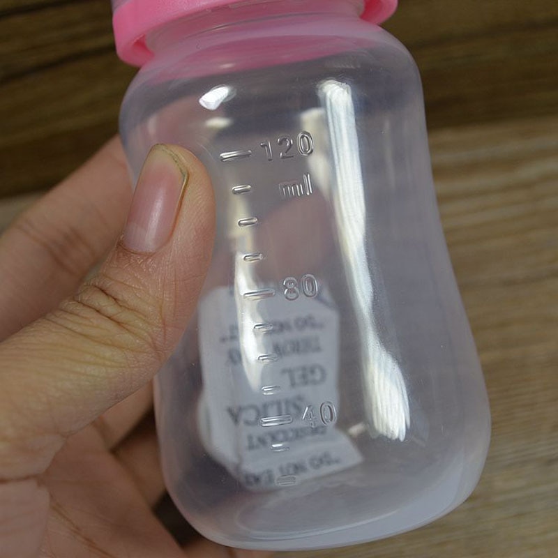 Zuigfles 120Ml Babyvoeding Water Melk Fles Zachte Mond Eendenbek Sippy Zuigeling Training Flessen Voor Baby &#39;S Bpa gratis