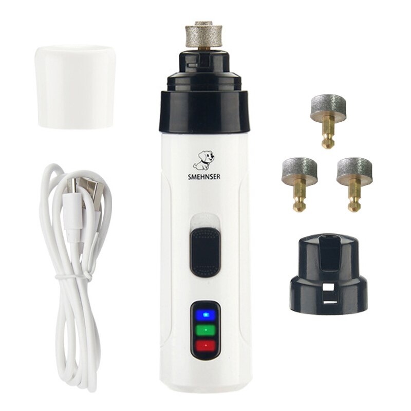 Nagel Clipper Für Hunde Nagel Clippers Haustier Grinder Kurze Unhas Gato Für Katzen Hund Nagel Clipper USB Tier Pflege Trimmer geräuscharm: New Set and 3 Head