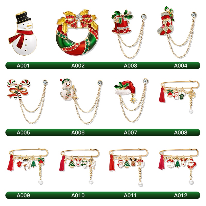 Misananryne Mooie Mode Jaar Kerst Laarzen Broche Kerstman Schoenen Vervoer Strass Broche Sieraden