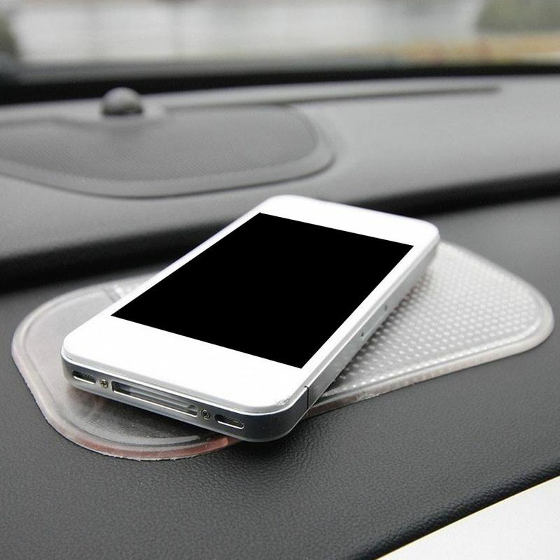 Car Non-slip Silicone Sticky Gel Pad Round Mat Holder Waterproof Phone Silicone Silicone Dashboard Magic Anti-skid P5U2