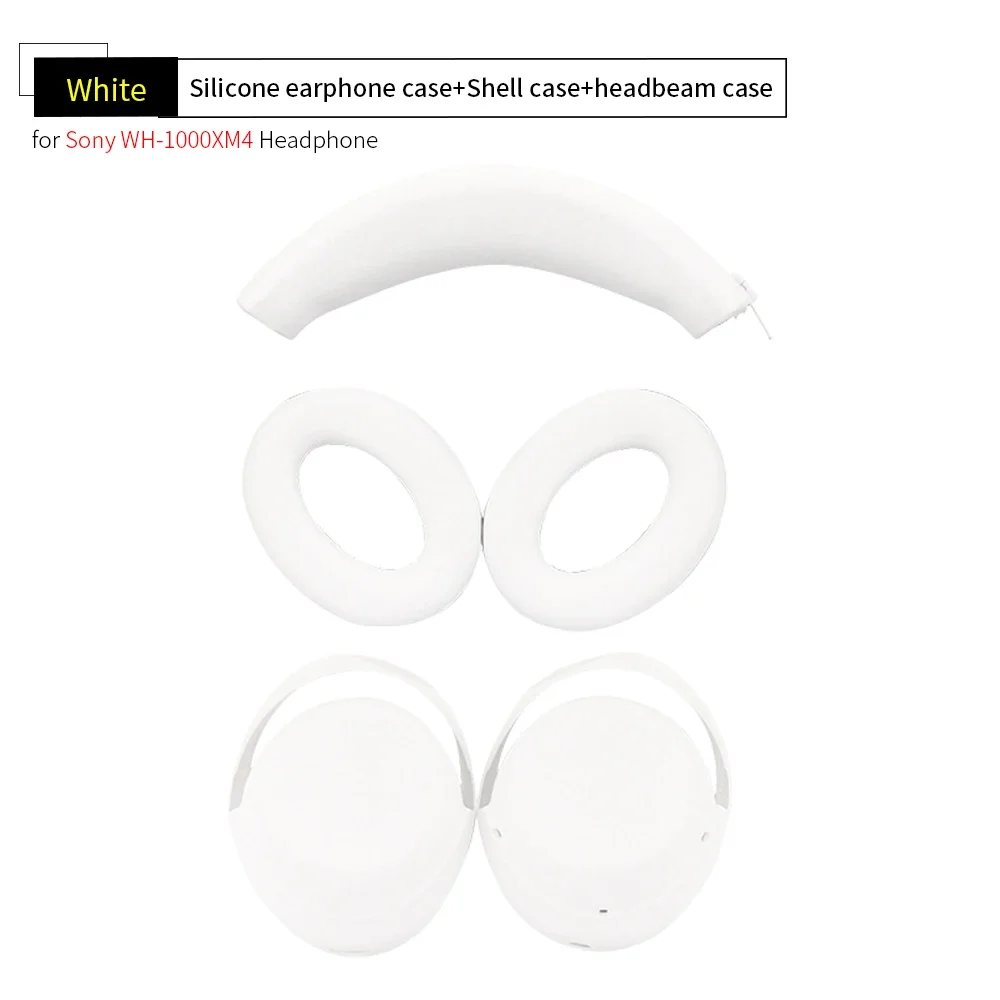 Funda protectora de silicona suave para auriculares Sony WH-1000XM3/4, funda protectora de auriculares de: Olive