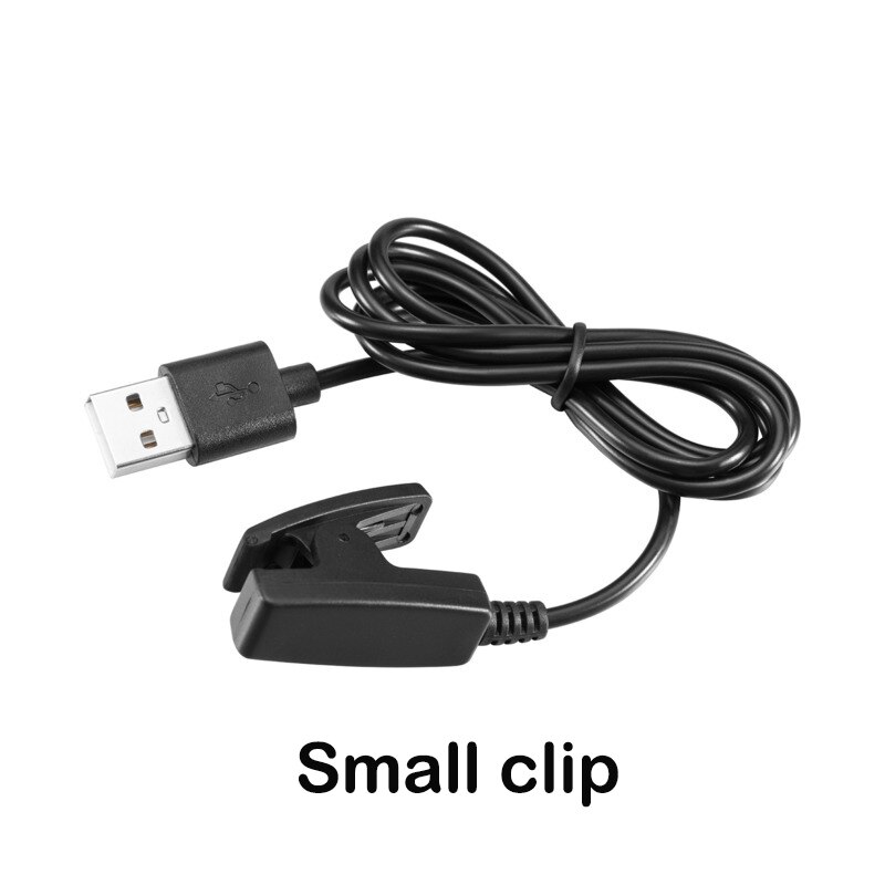 Usb Snel Opladen Kabel Voor Garmin Forerunner 35 30 35J/Vivomove Hr/Aanpak S20 Smart Horloge Vervanging Lader zwarte Clip: Small clip