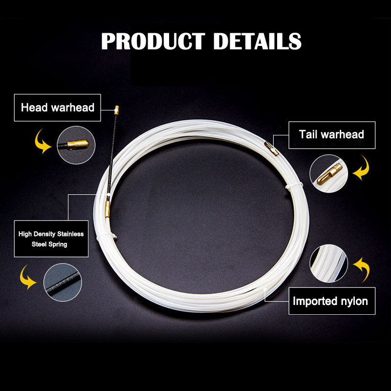 Nylon Wire Cable Electrical Fish Tape Puller Extractor Guide Device for Electrician TN99