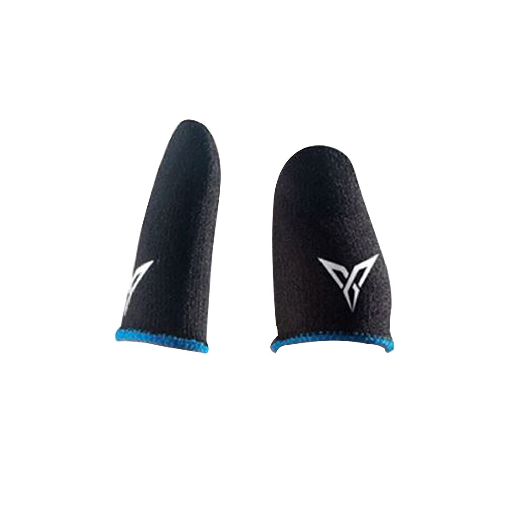 1 Paar Telefoon Gaming Vingertop Handschoenen Antislip Ademend Nylon Mobiele Gaming Vingertop Mouwen: Blauw