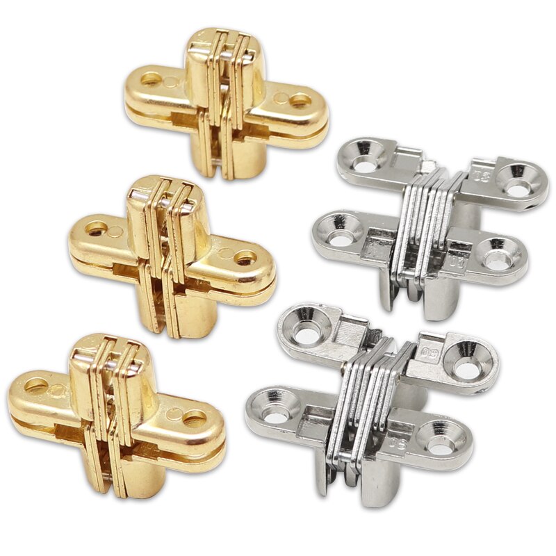 Bisagras ocultas de puerta plegable Invisible, bisagras ocultas de siete tamaños para herrajes para mobiliario de cocina, puertas pesadas, puerta plegable, 4 Uds.