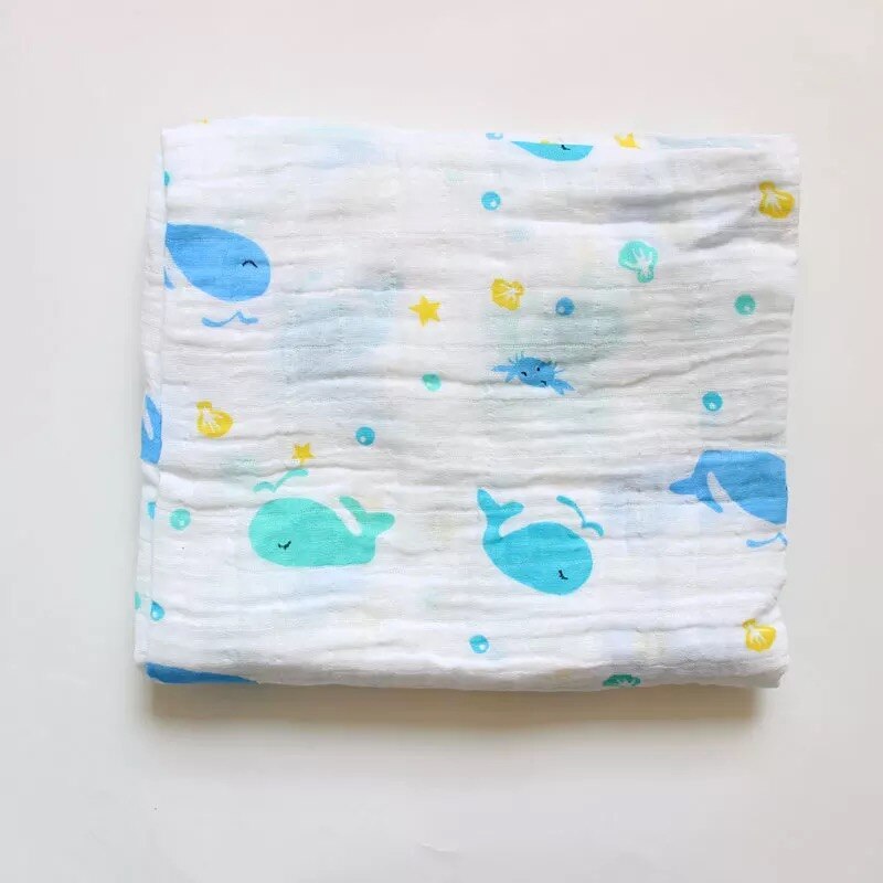60*60 muslin bomull babyfilt swaddle mjuk tecknad wrap swaddle scarf multifunktion haklappar wrap rapa trasor handduk tillbehör: 13