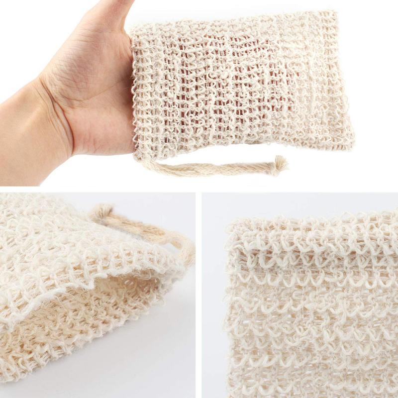 Masaż torebka kąpiel napalona tuleja ślizgowa naturalna bawełna i len produkty robić kąpieli mydlanych skąpana i spieniona torba na mydło netto