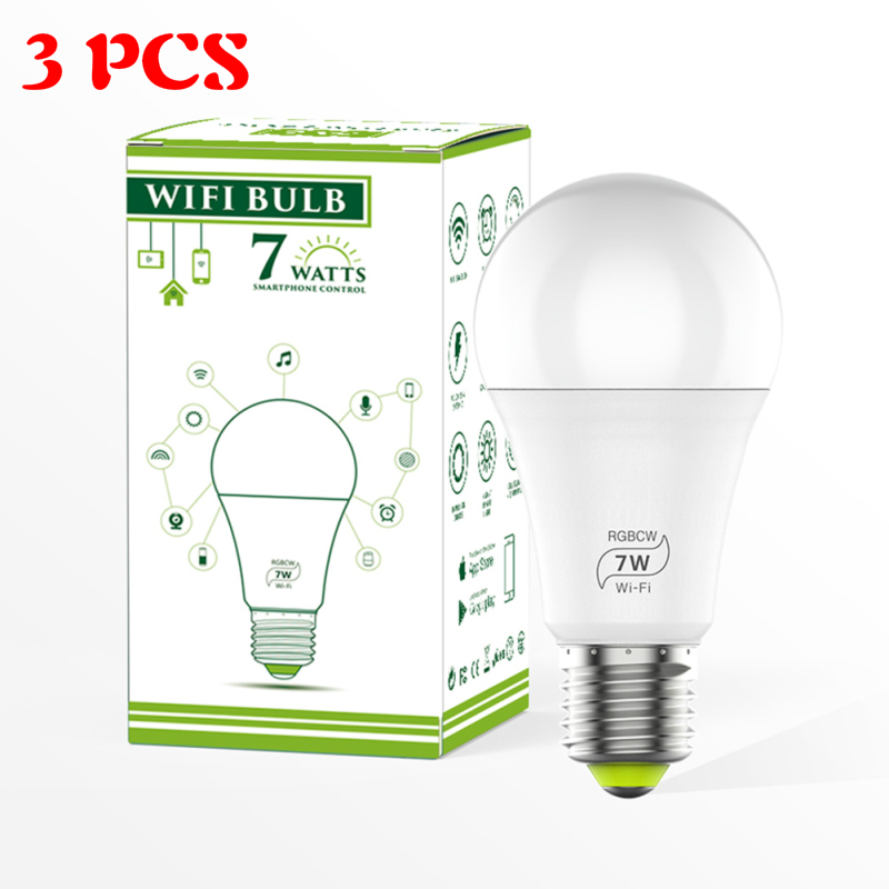 1/2/3/4/5/6/7/8/10pcs Smart WiFi Bulb LED Light 7W RGB Magic Light Bulbs Lights Compatible with Alexa Google Smart Home