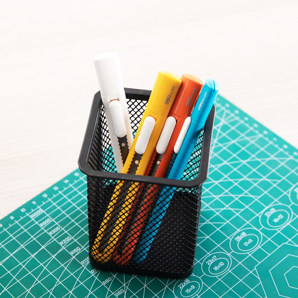 DELI E2025 Cutter Box Paper Cutter 4PCS Pack School supplies Stationery Utility Cutting Knife Cutter Art Craft Knife