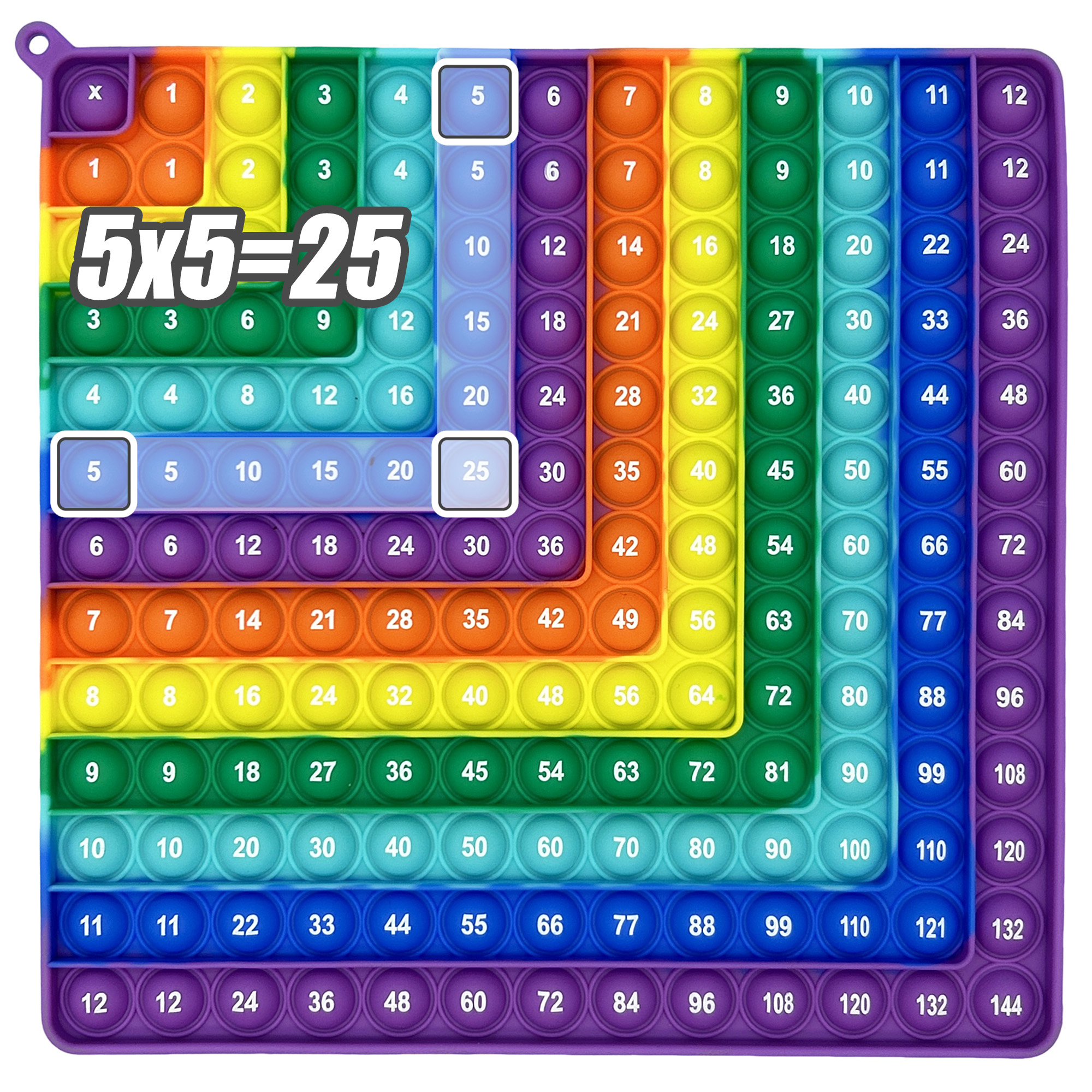 Multiplicación 12x12 juegos de mesa de práctica de matemáticas juguetes antiestrés, mesa de tiempo matemáticas juguetes educativos de aprendizaje para niños aula: Default Title