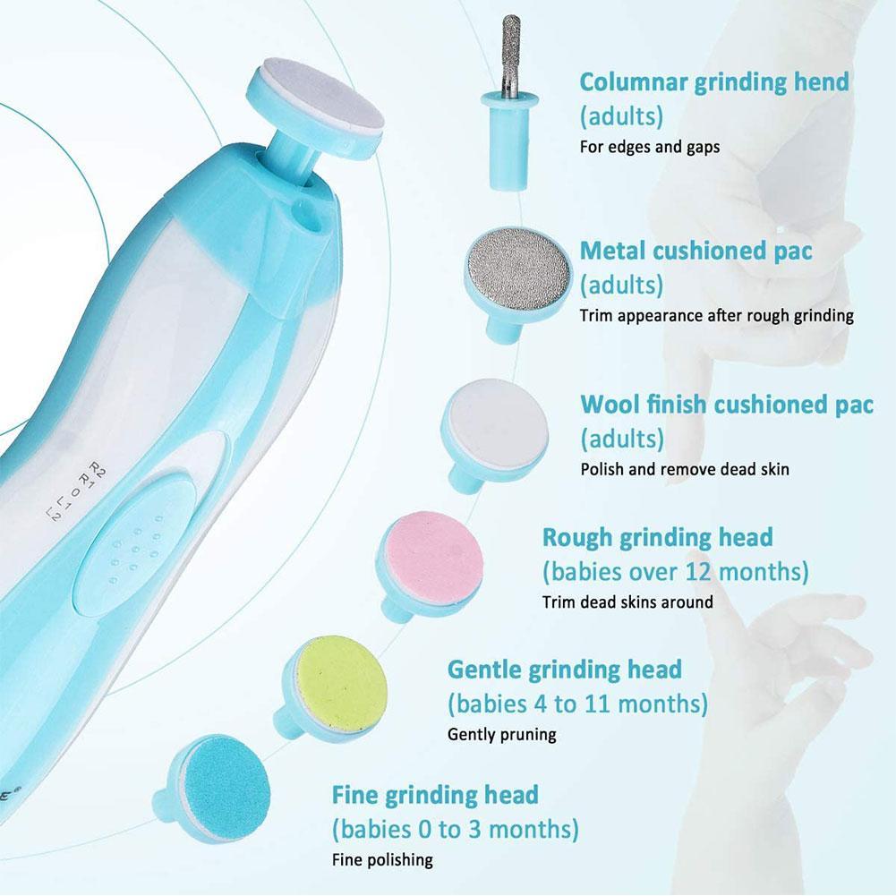 Tagliaunghie elettrico per bambini di sicurezza tagliaunghie tagliaunghie Trimmer strumento per Manicure Manicure Set di strumenti per la cura della Pedicure per bambini