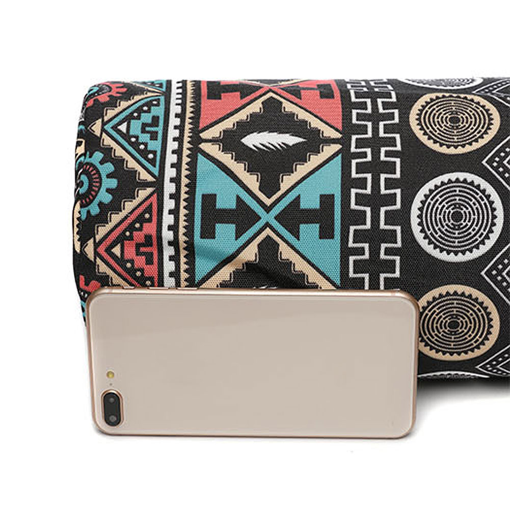 Yogamattentasche mit toploader, innentasche, floralem print, verstellbarem schultergurt und reflektierenden details