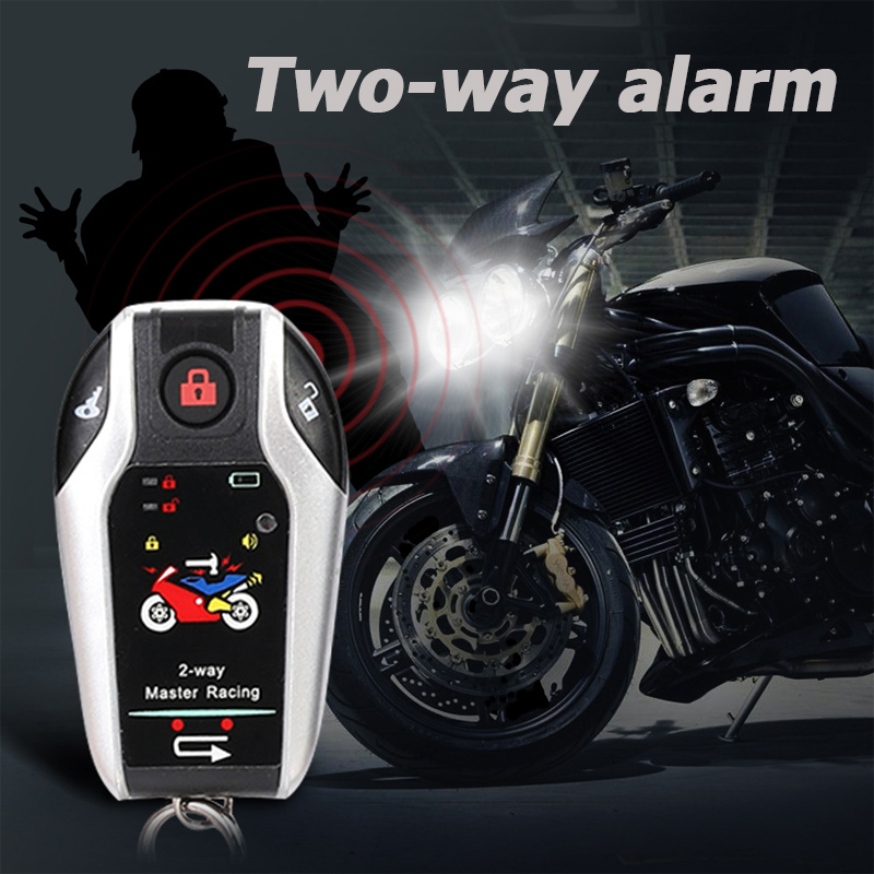 Remote Engine Start Motorfiets Autostart Keyless Unlock Automatische Alarm 300M Trillingen Motor 2 Manier Sirene Universele Alertor