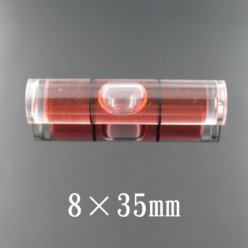 HACCURY Spirit level bubble plastic bubble level Tubular vials Red Bule Green Color 8*35mm 9.5*40mm 1pcs: 8x35 Red