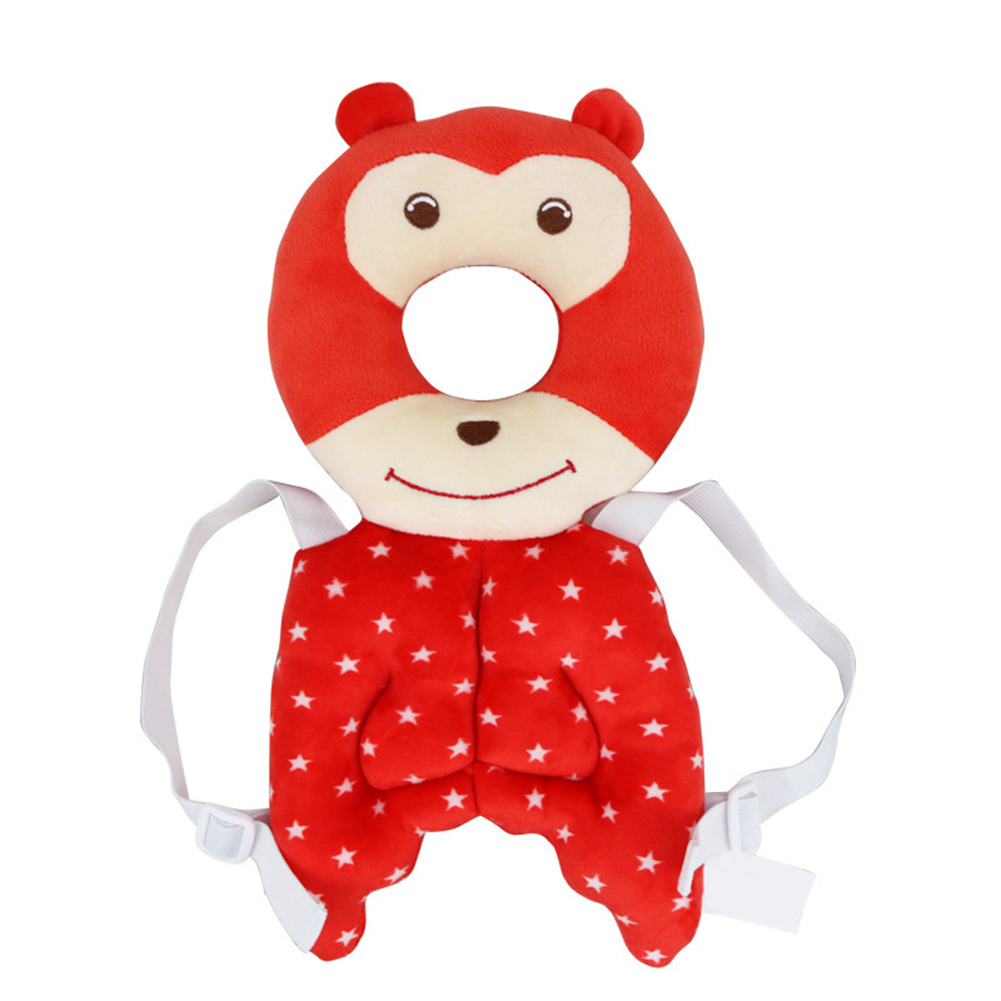 Sød baby hovedbeskyttelsespude nakkestøtte pude justerbar rygbeskytter sikkerhedspude nsv 775: Rød