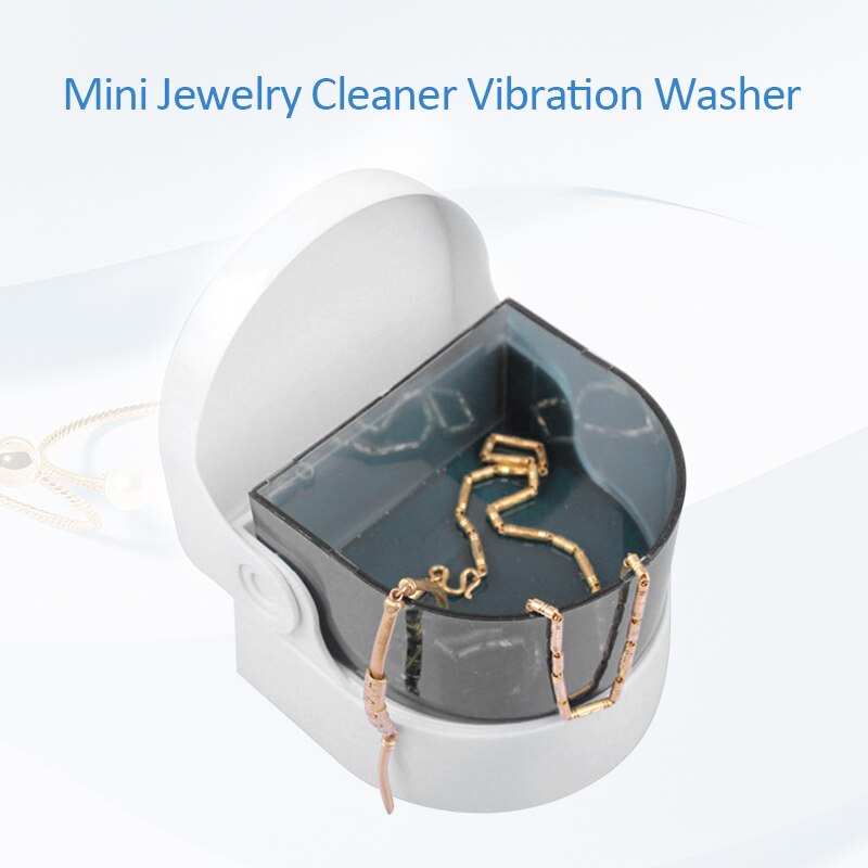 Mini tvätt smycken rengöringsmedel vibrationshalsband maskintvätt glasögon mini ultraljud rengöringsmedel bad rengöringsmaskin verktyg