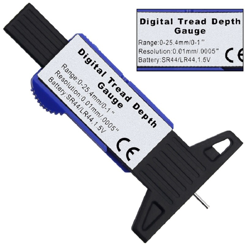 Micrómetro Digital de 0,01mm para herramienta de medición automática, medidor de profundidad de la banda de rodadura, 0-25mm, LCD, puntas de carbono para instrumentos de altura