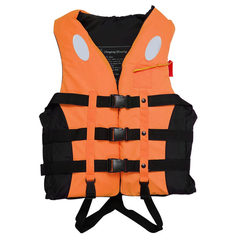 Fishing Vest Coat Outdoor Adjustable Unisex Safety Waterproof Floating EPE Jacket Life Saving Sport Swimming Boat Fluorescent#40: Orange / S