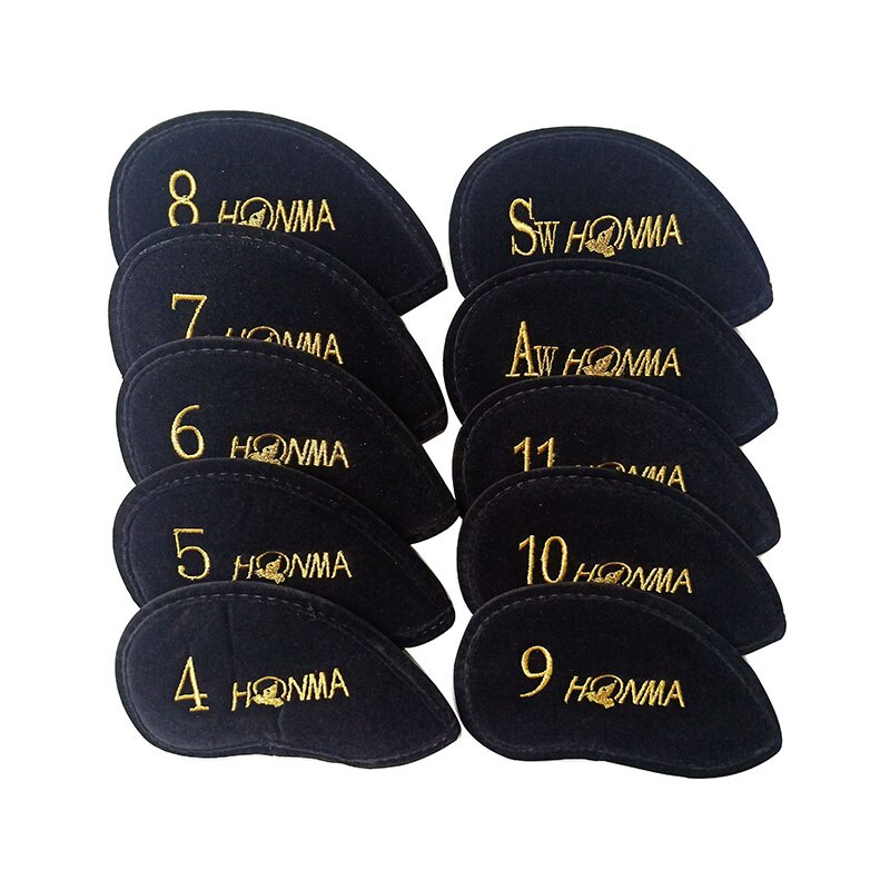 10pcs/set Honma golf iron club headcover set upscale lint wit Single-sided embroidery golf rods cover 4-11 AW SW