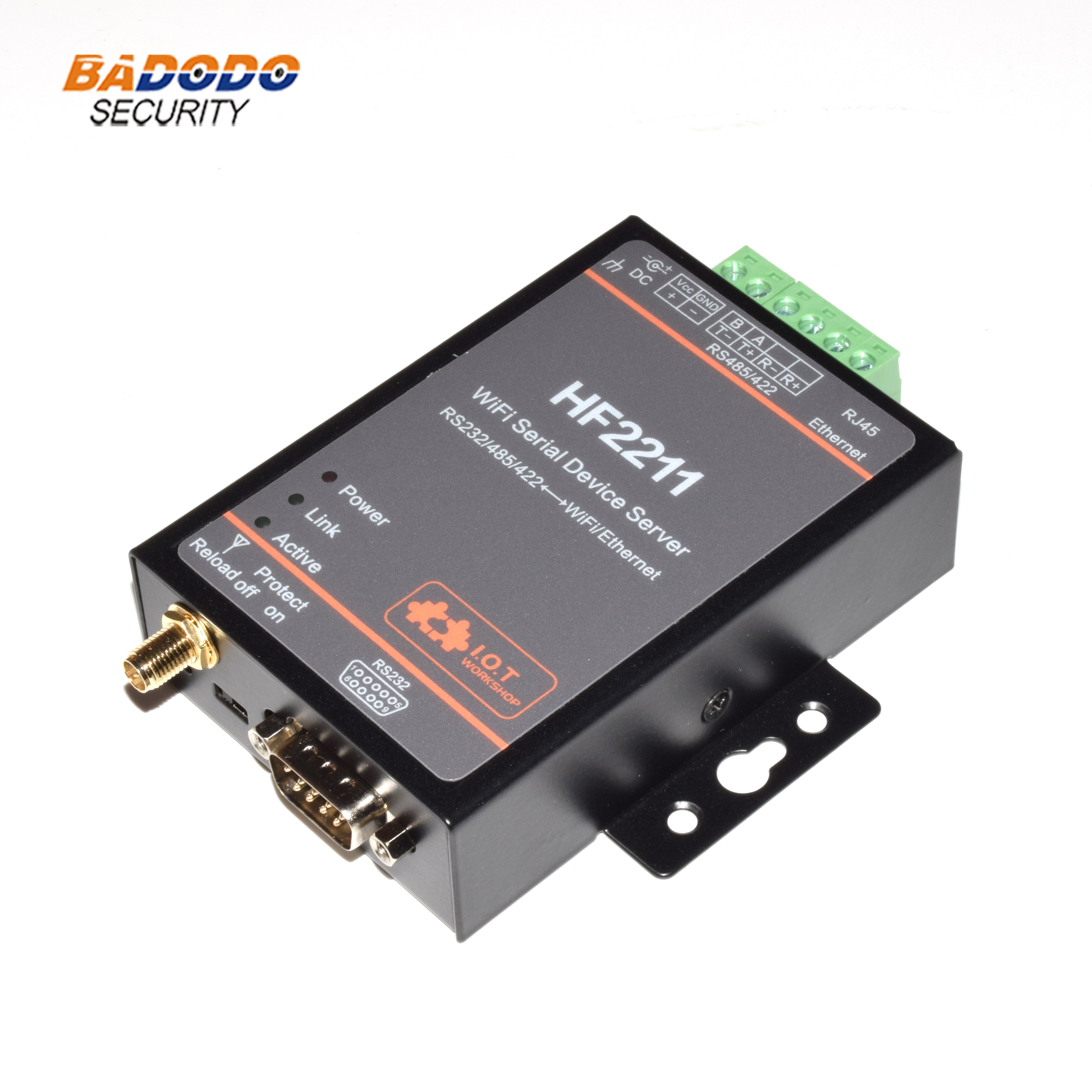 WiFi Searial Device Server RS232/RS422/RS485 to Ethernet Wi-Fi converter server HF2211 Support Modbus TCP protocol