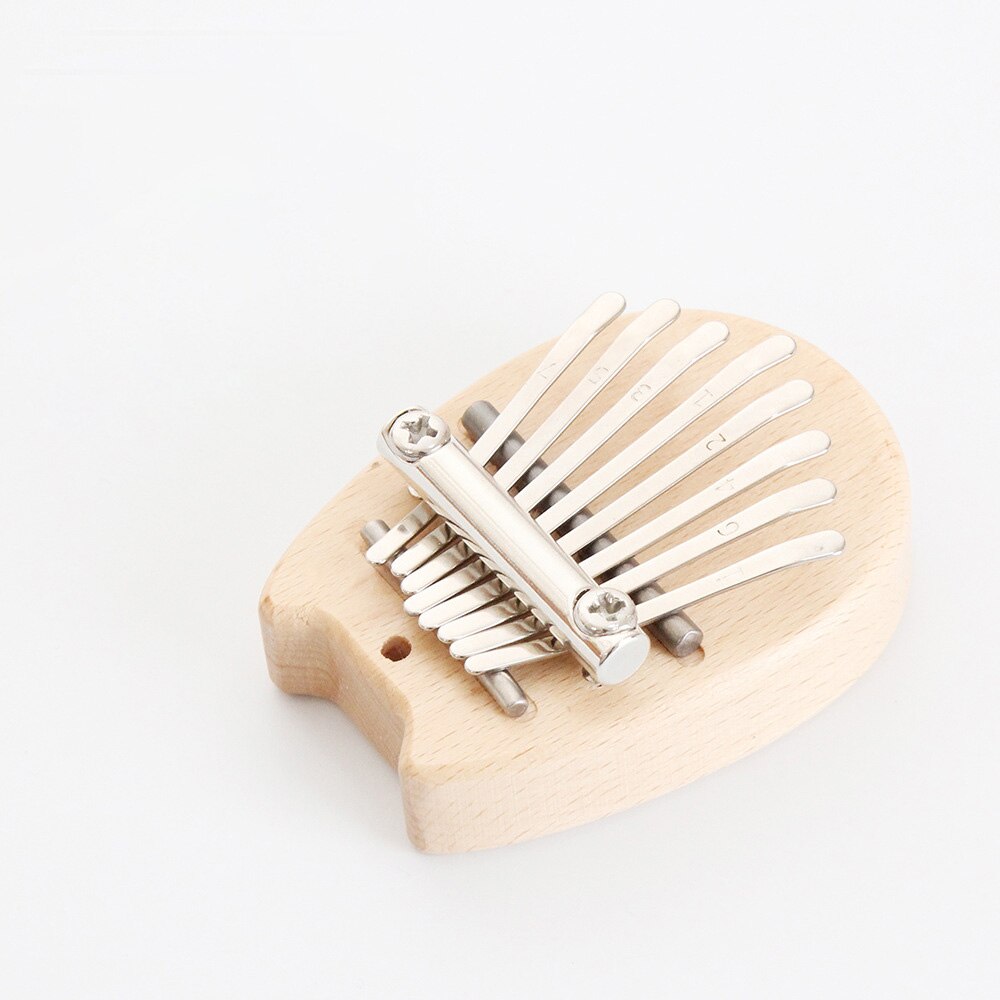 8 Toetsen Mini Kalimba Duim Piano Hout Vinger Toetsenbord Hanger Vinger Duim Piano Marimba Muziekinstrument Jaar Cadeau: Wooden cat head
