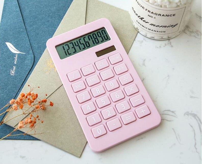 Solar Calculator 10 Multi-function Student Accounting Finance Office Computer: White