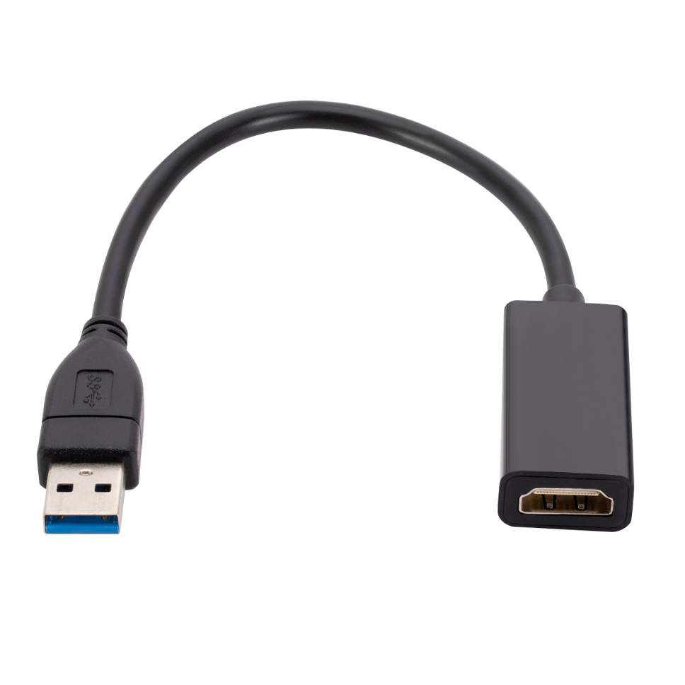 USB 3.0 zu HDMI-kompatibler Konverter 1080P USB-Stecker auf HDMI-Buchse Externes Grafikkarte-Adapterkabel für PC Laptop HDTV
