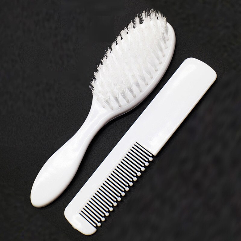 2pcs / Set Newborn Baby Hairbrush Soft Baby Comb Head Scalp Massager Tool Set Mini Portable Hair Brush Infant Comb Baby Care