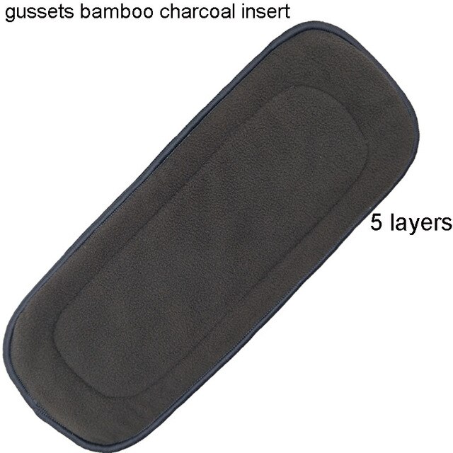 Risunnybaby babyblöjor tvättbara blöjor med bomullstryck kan återanvändas 0 ~ 4 år gamla justerbara barnblöjor: Svart insats