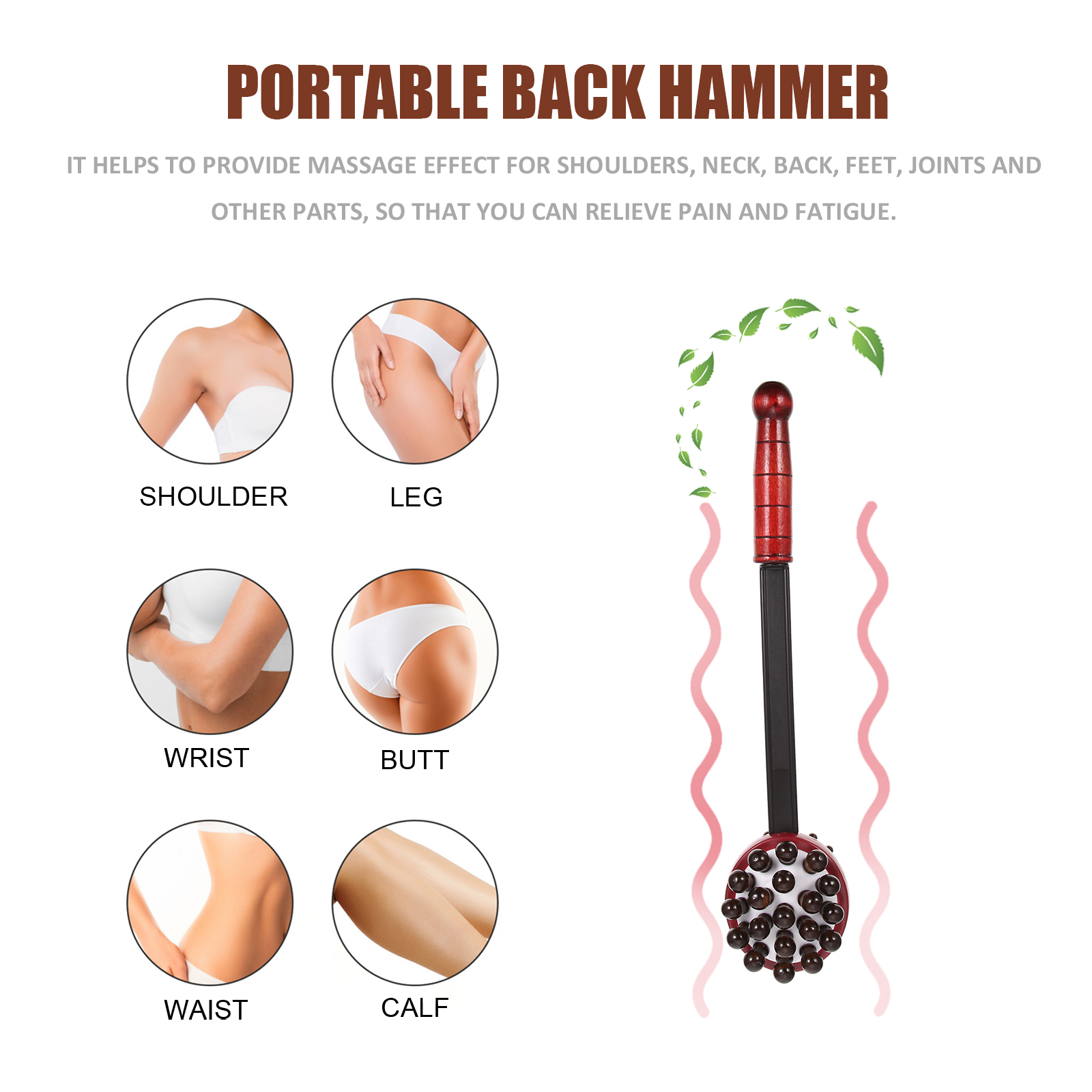 3pcs Body Hammer Bendable Knock Hammer Handheld Back Hammer Hammer