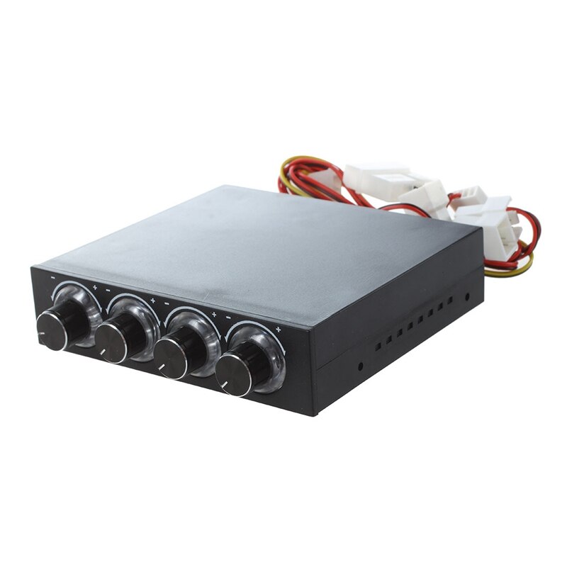 4 Channel 4 Pin Connector Blue LED PC Fan Controller with SATA 1 to 10 Way Splitter PWM Cooling Fan Hub