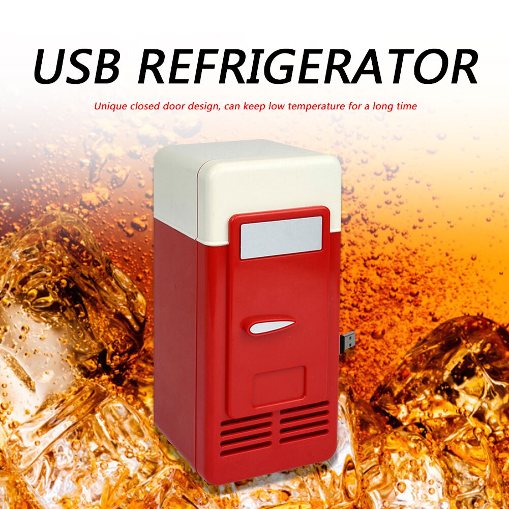 Single refrigeration USB refrigerator Mini fridge USB power supply Keep low temperature for a long time 5V Car refrigerator