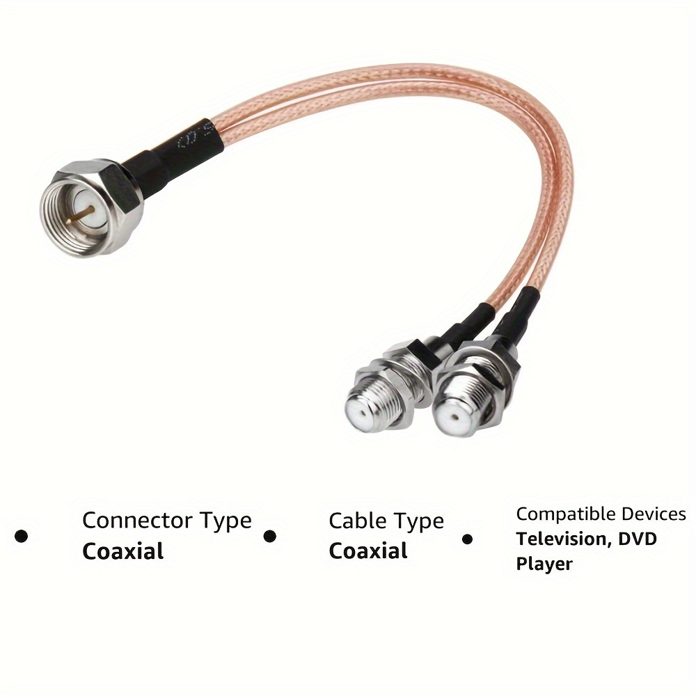 Divisor de Cable Coaxial tipo F RG6, antena de TV de 75ohm, 3 vías, combinador, rfadaptador F macho a F, Cable Coaxial hembra Dual RG316