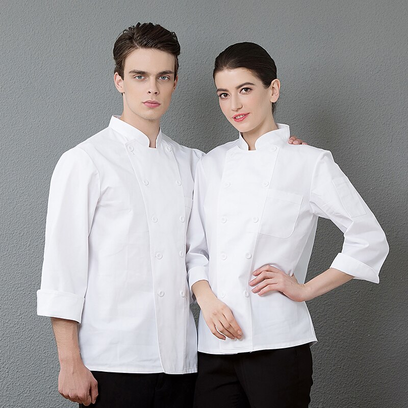 long sleeves restaurant uniform chef coat Hotel cook costume Jacket Baker Barber Uniforms Kitchen Top workwear uniforms