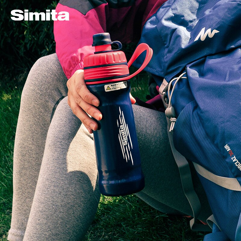 Simita Squeeze Water Bottle,Plastic Sport Bicycle Bottle,Protable Outdoor Drinkware Kettle,Energy Drink,Leak Proof,750ml BPAFree