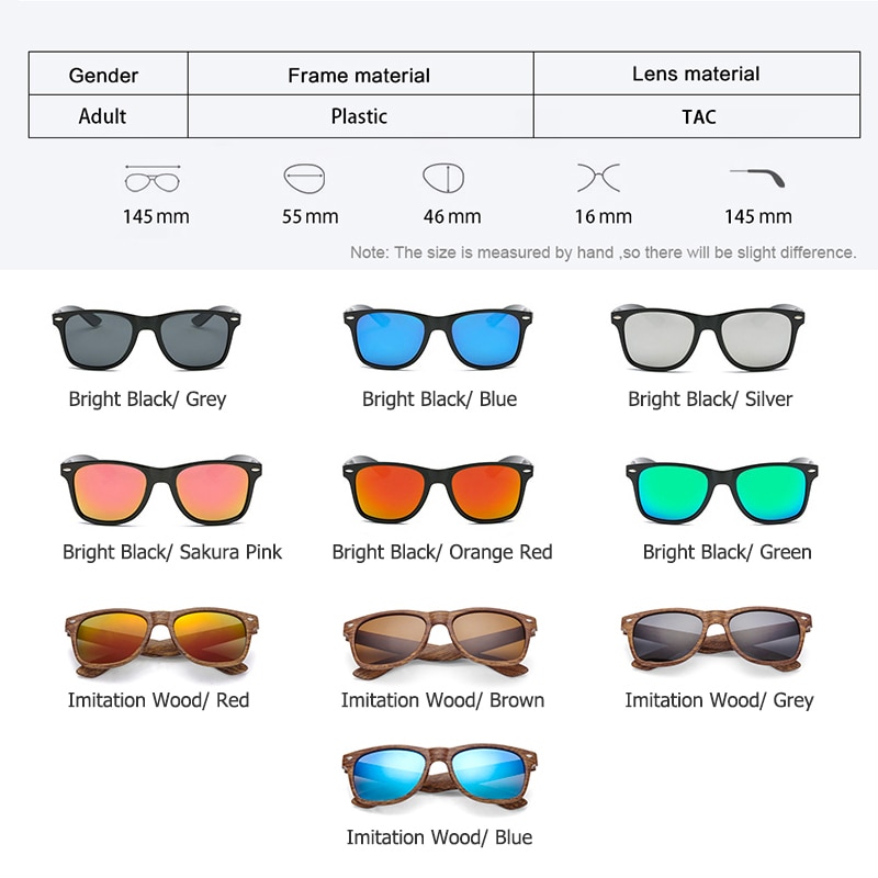 Wood Grain sunglasses polarized UV400 brand Male driving glasses sunglasses men #PS001